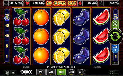 20 Super Hot слот-гра в онлайн казино Космолот